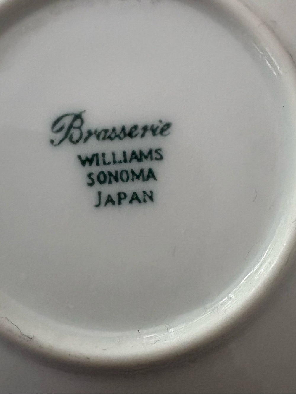 Vintage Williams Sonoma Brasserie Blue Band Demitasse 4 Espresso Cups & Saucers - Picture 10 of 11